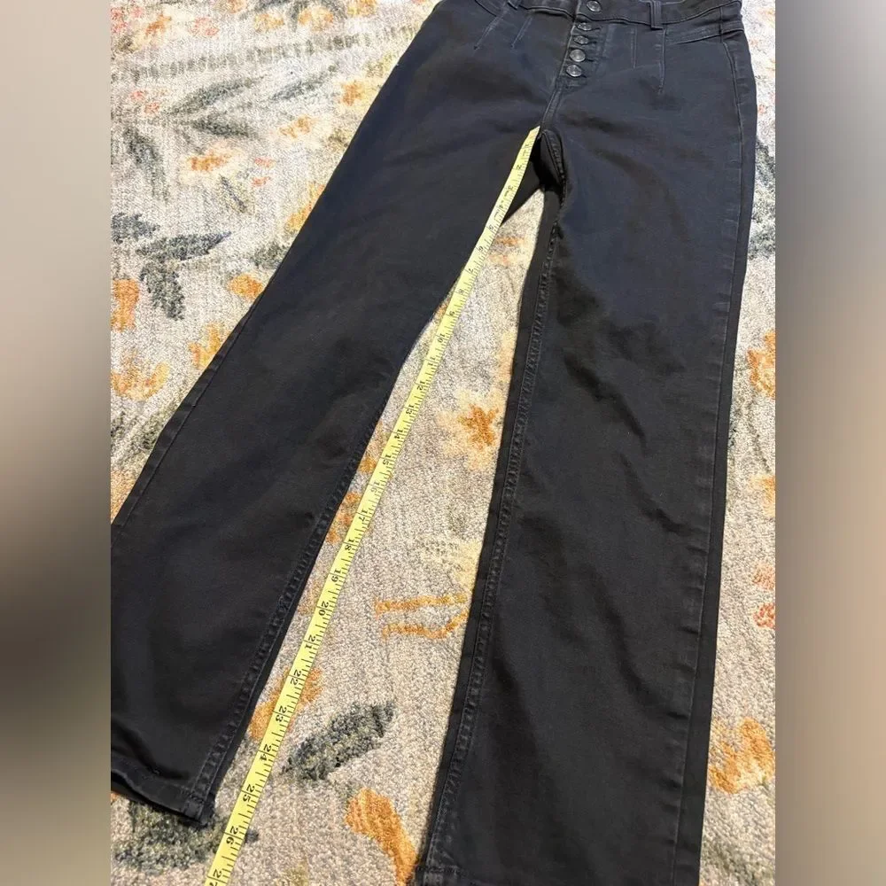 Free People We The Free Aura High Rise Slim Cigarette Jeans Womens Size 26 Black